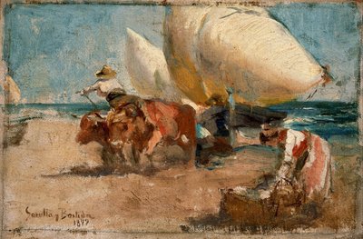 Beach Scene by Joaquín Sorolla